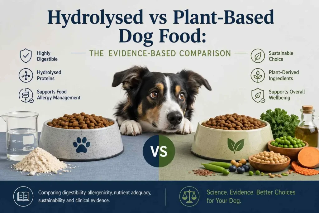 Hydrolysed vs Plant-Based Dog Food: The Evidence-Based Comparison