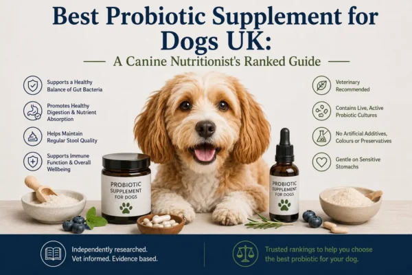Mejor suplemento probiótico para perros UK: Guía Clasificada de un Nutricionista Canino